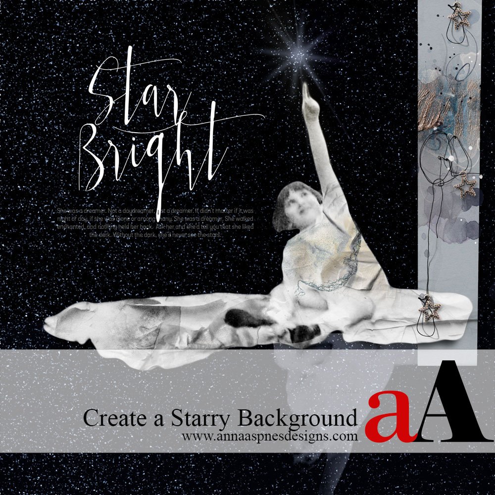 Create a Starry Background for Digital Scrapbooking