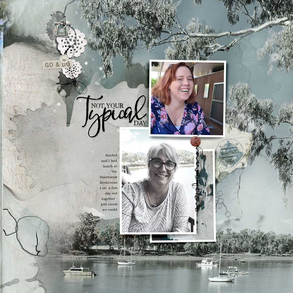ArtPlay Glacial Collection Go and Do Digital Scrapbook and Photo Artistry Page Inspiration by Michelle James