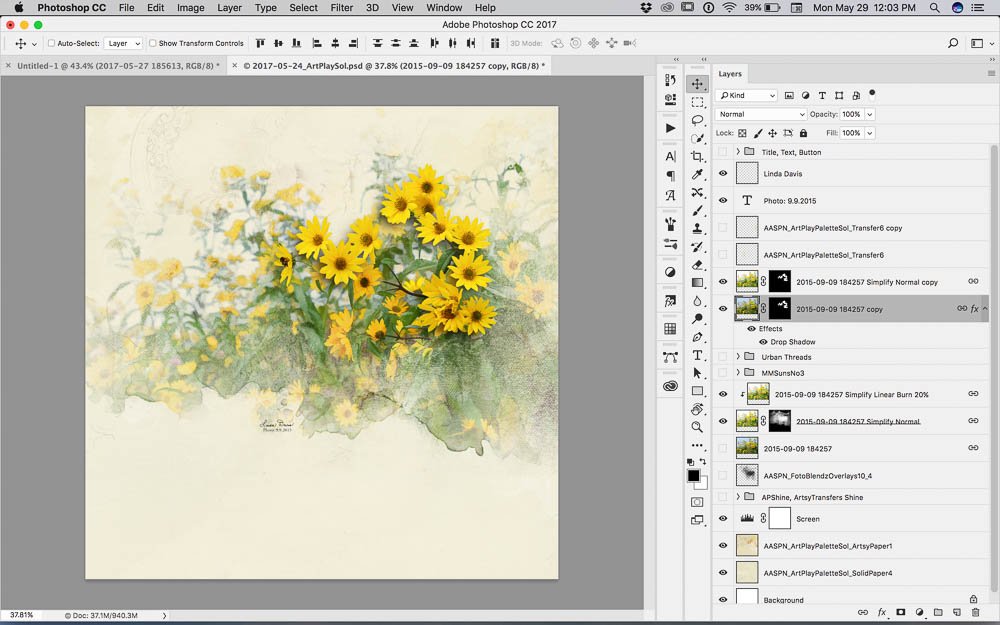 Artsy Sunflowers Tutorial