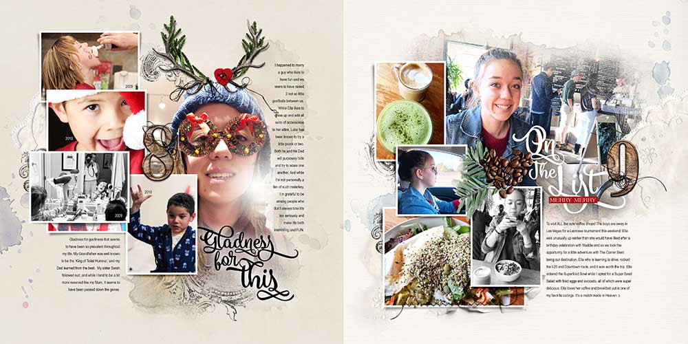 aA Project Evolution Digital Scrapbook Page 2018 8 and 9