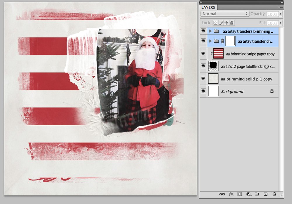 Create an Artsy Christmas Layout