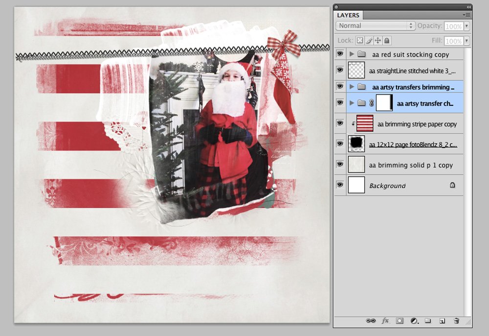 Create an Artsy Christmas Layout