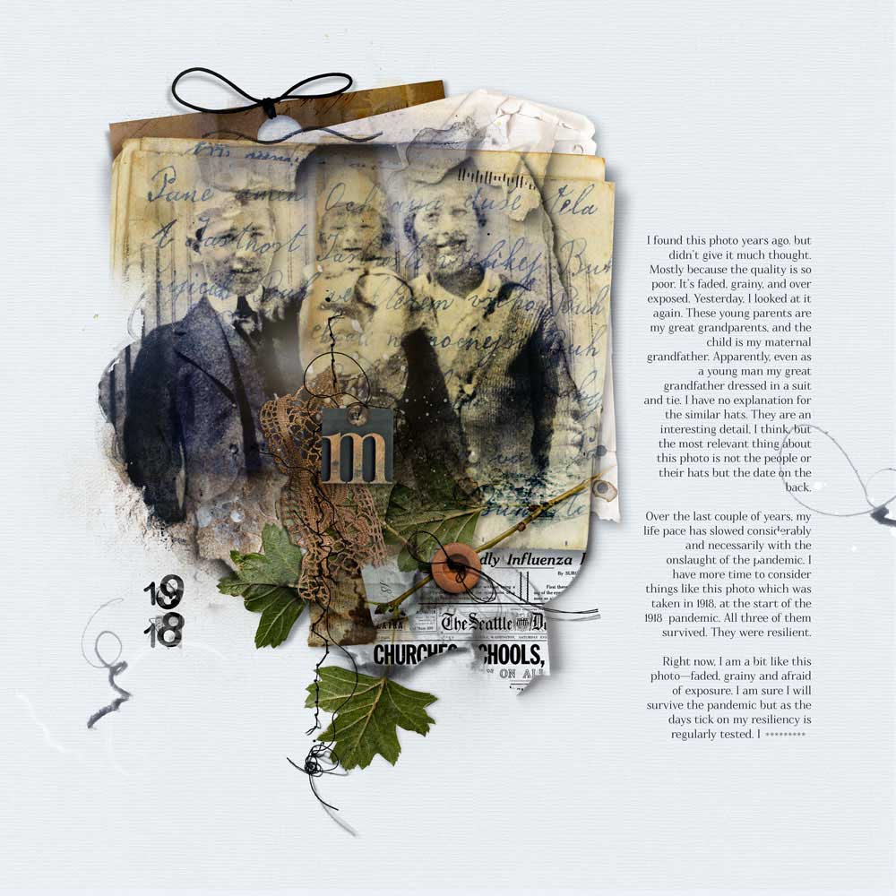 ArtPlay Brumal Collection 1918 Heritage Digital Scrapbook and Photo Artistry Page Inspiration by Adryane