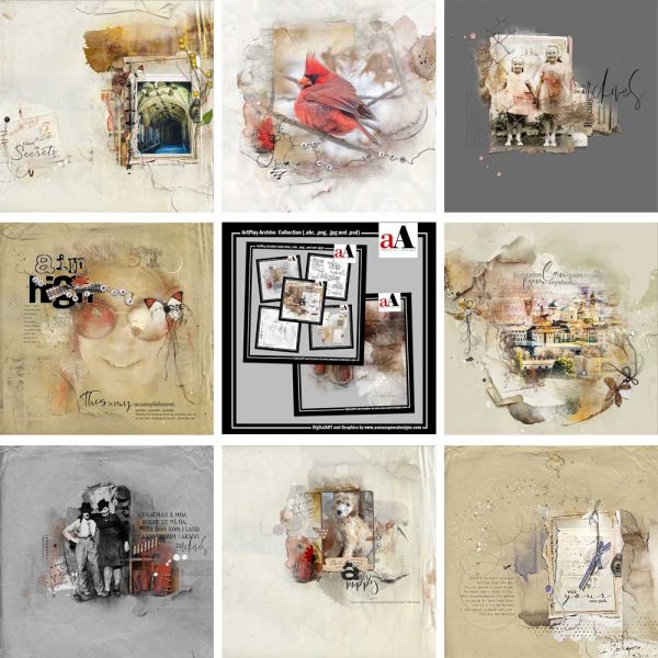 ArtPlay Archive Collection Inspiration for Digital Scrapbooking and Photo Artistry