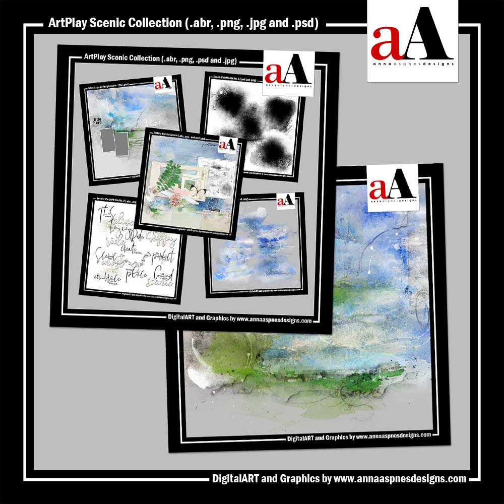 ArtPlay Scenic Collection for Digital Scrapbooking and Photos Artistry by Anna Aspnes Designs