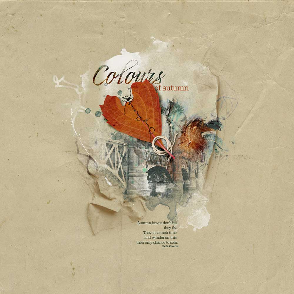 ArtPlay Epiphany Collection Inspiration Autumn Digital Scrapbooking Page by Ezster Baranyi