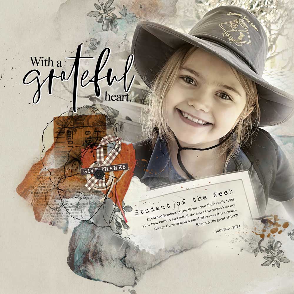 ArtPlay Epiphany Collection Inspiration Grand Daughter Digital Scrapbooking Page by Michelle James