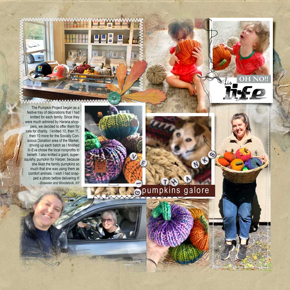 ArtPlay Epiphany Collection Inspiration Knitting for a Cause Digital Scrapbooking Page by Laura Tringali Holmes