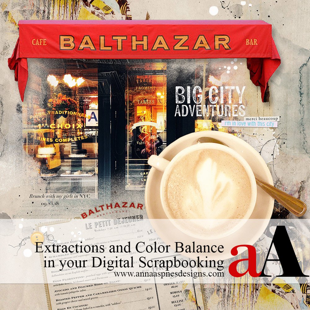 Extractions and Color Balance in Digital Scrapbooking