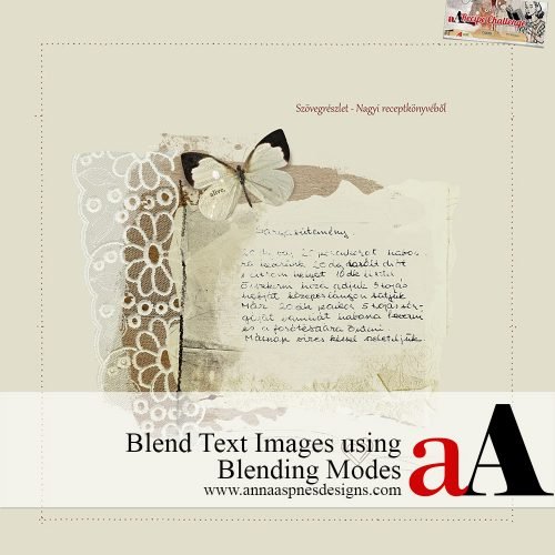 Blend Text Images using Blending Modes - Anna Aspnes Designs