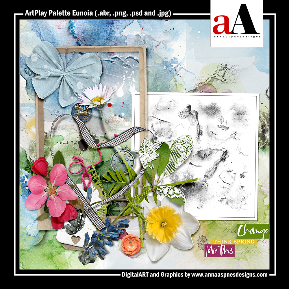 ArtPlay Palette Eunoia digital art and graphics by Anna Aspnes Designs for digital scrapbooking and photo artistry.
