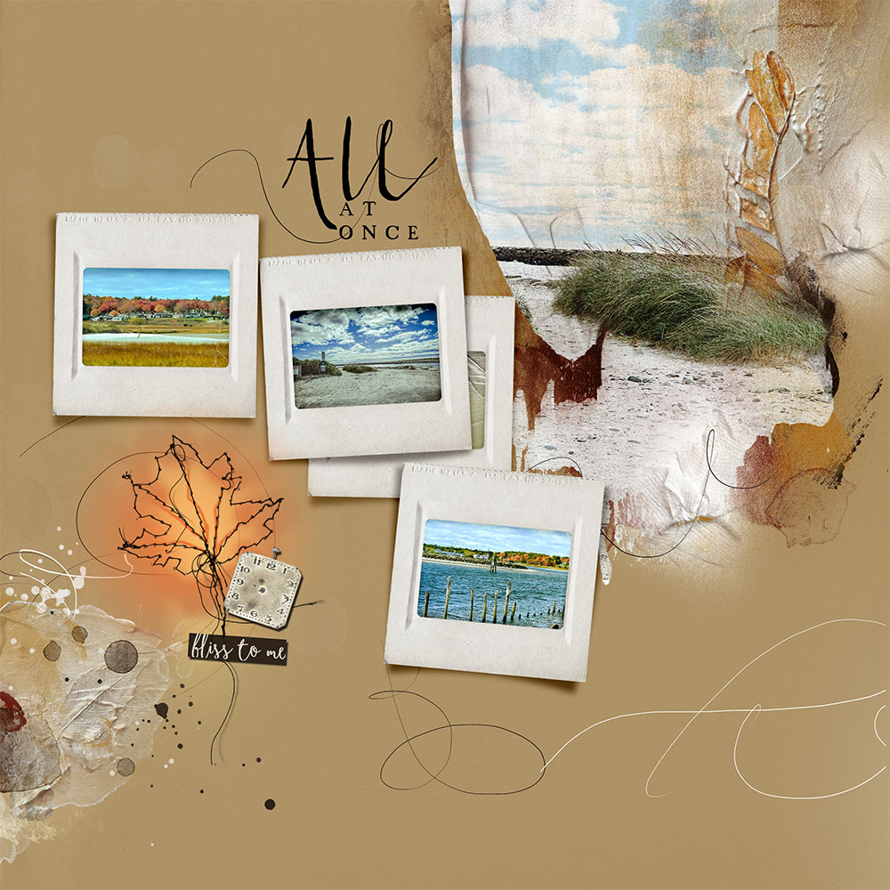 ArtPlay Palette Autumn Rust Collection Coast Digital Scrapbooking Page by Joan Robillard