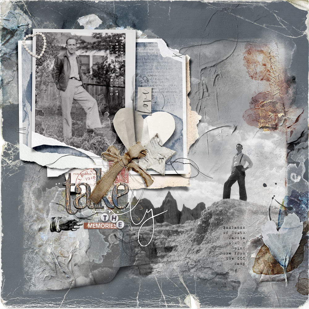 Artsy Evanescent Inspiration Only The Memories Digital Scrapbooking Layout
