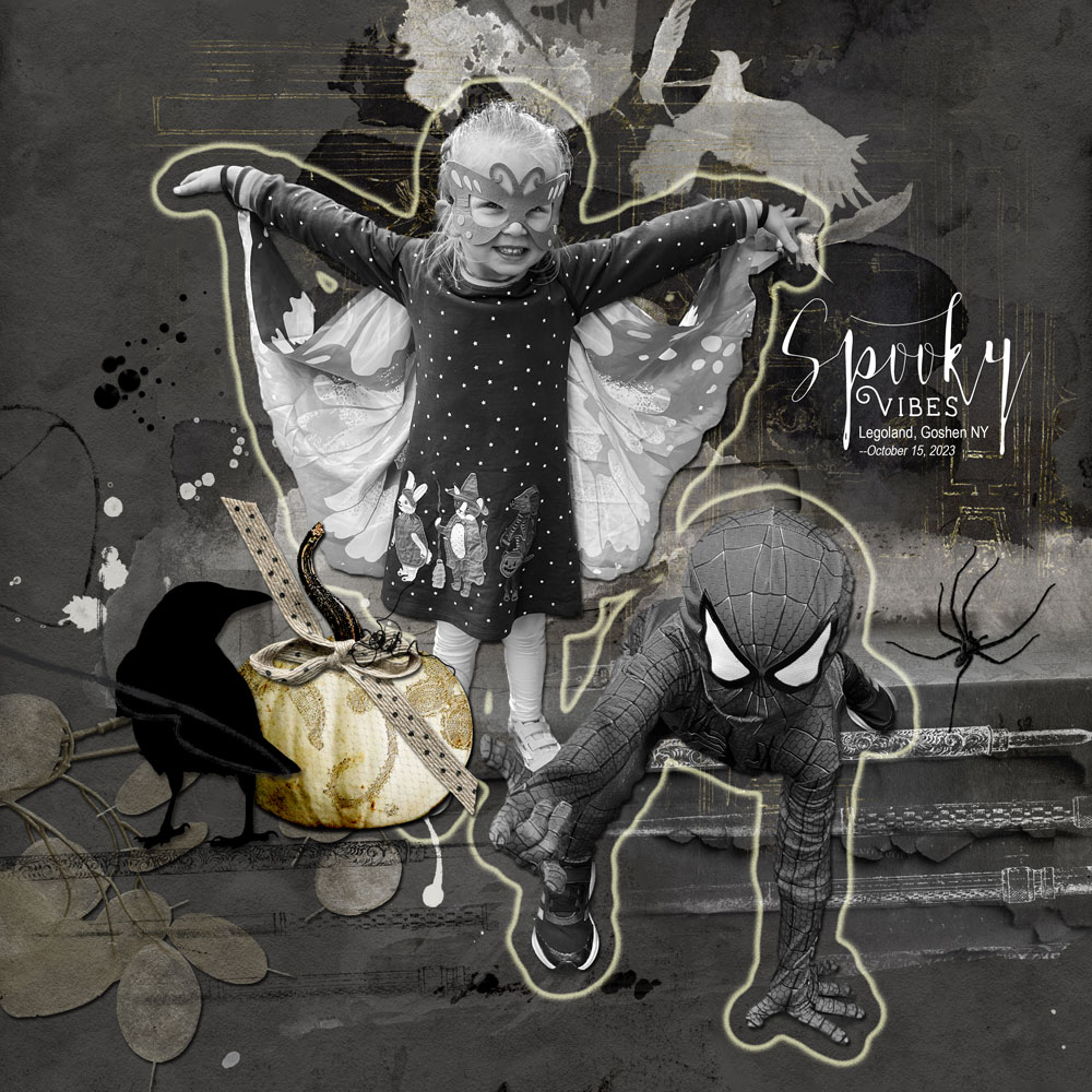 ArtPlay Uncanny Inspiration Butterfly + Spider Laura Tringali Holmes Digital Scrapbooking Layout