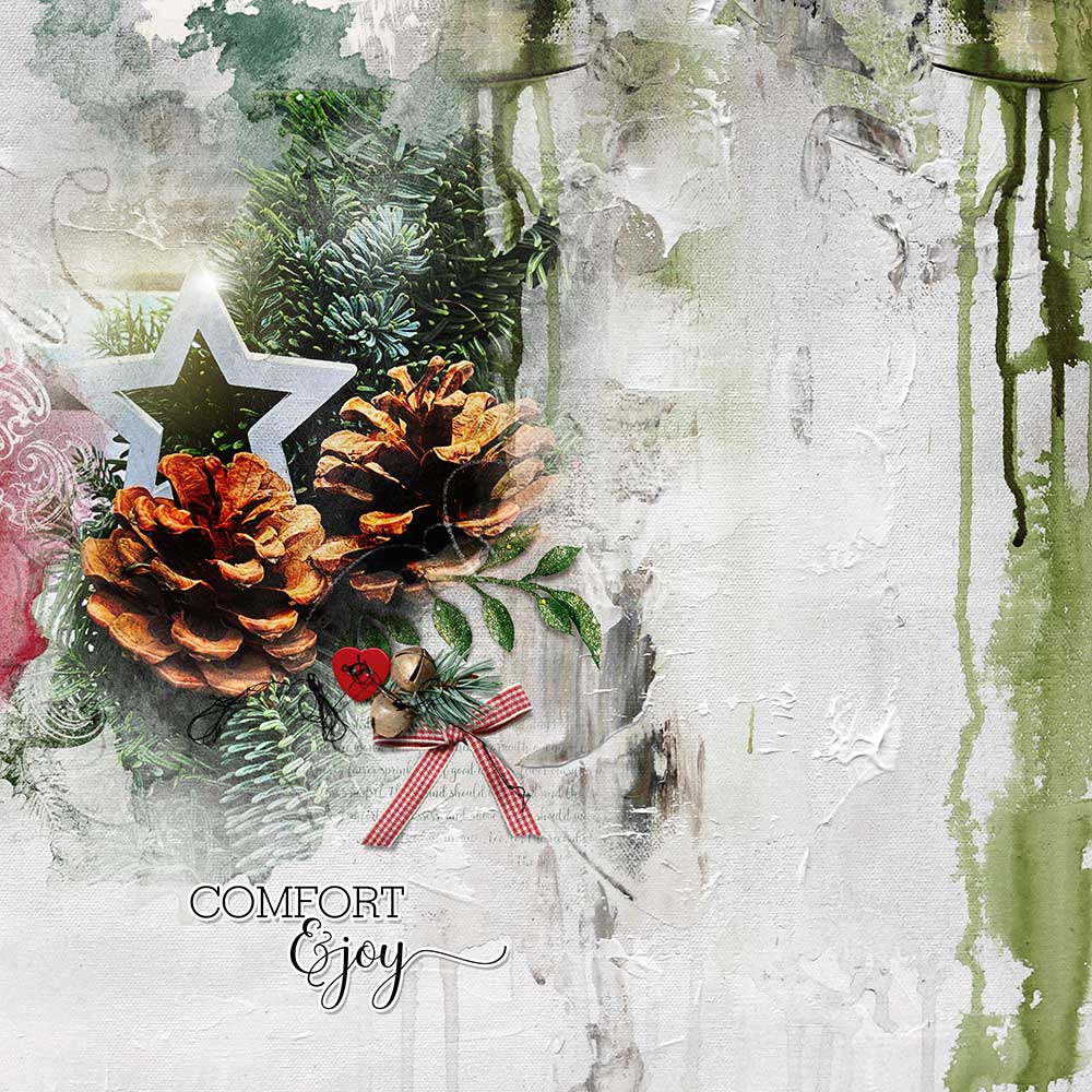 ArtPlay Garland Collection Inspiration Comfort and Joy Digital Scrapbook Page by Viv Halliwell