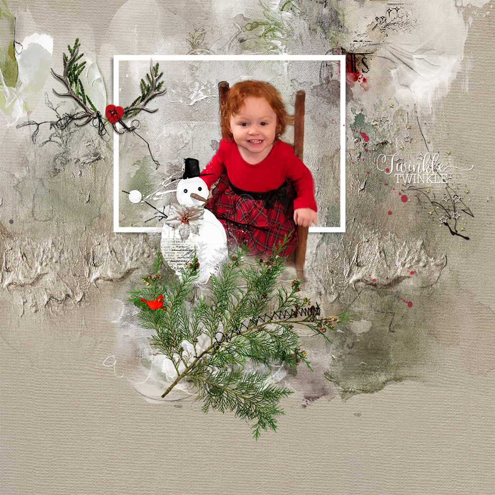ArtPlay Garland Collection Inspiration Granddaughter Digital Scrapbook Page by Pam Parmer