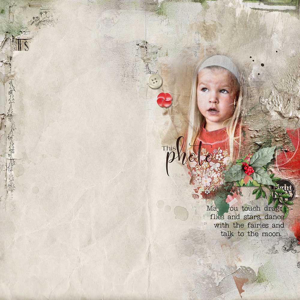 ArtPlay Garland Collection Inspiration Touch Digital Scrapbook Page by Ulla-May Berndttson