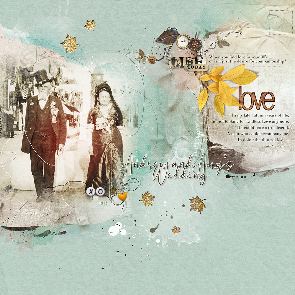 ArtPlay Gather in Peace Collection The Wedding Digital Scrapbooking Page by Miki Krueger