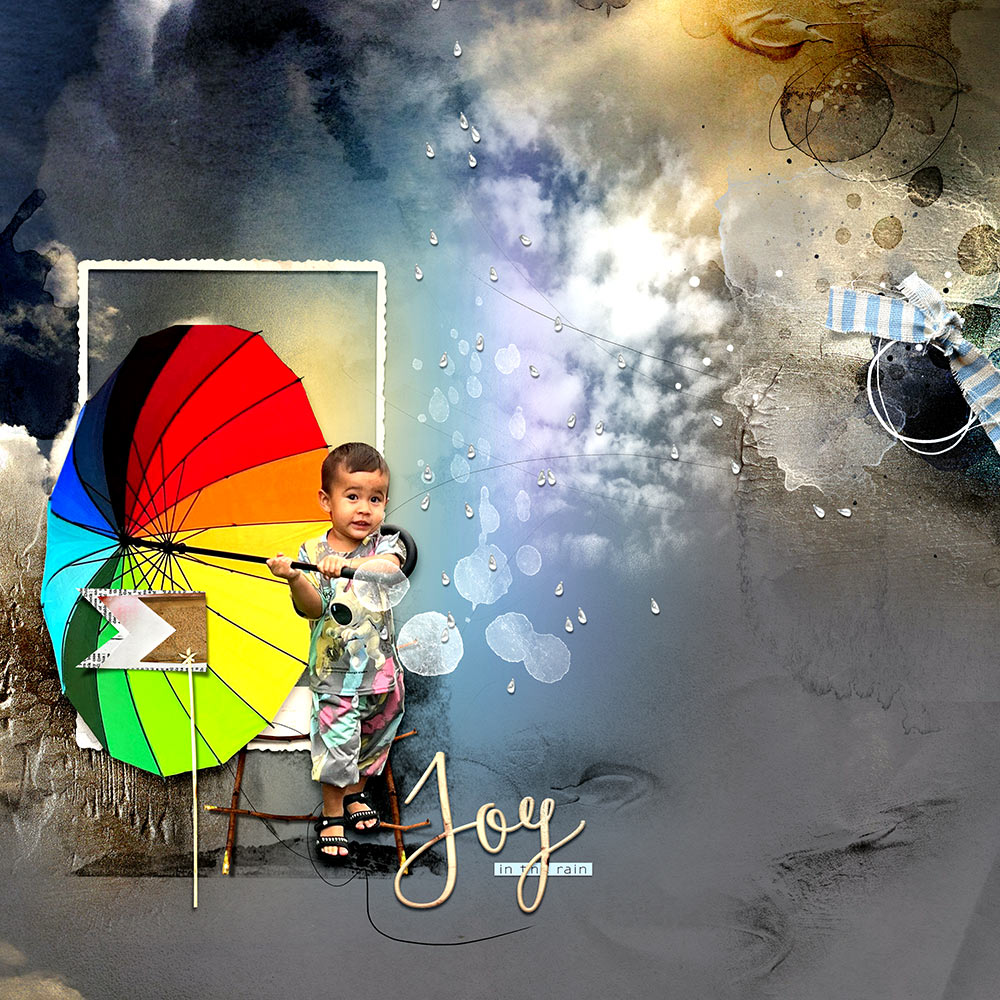 ArtPlay Inclement Collection Inspiration Joy Digital Scrapbooking Page by Ulla May Berndtsson