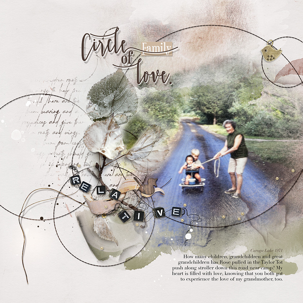 ArtPlay Relative Collection Inspiration Circle of Love Digital Scrapbook Page by Miki Krueger