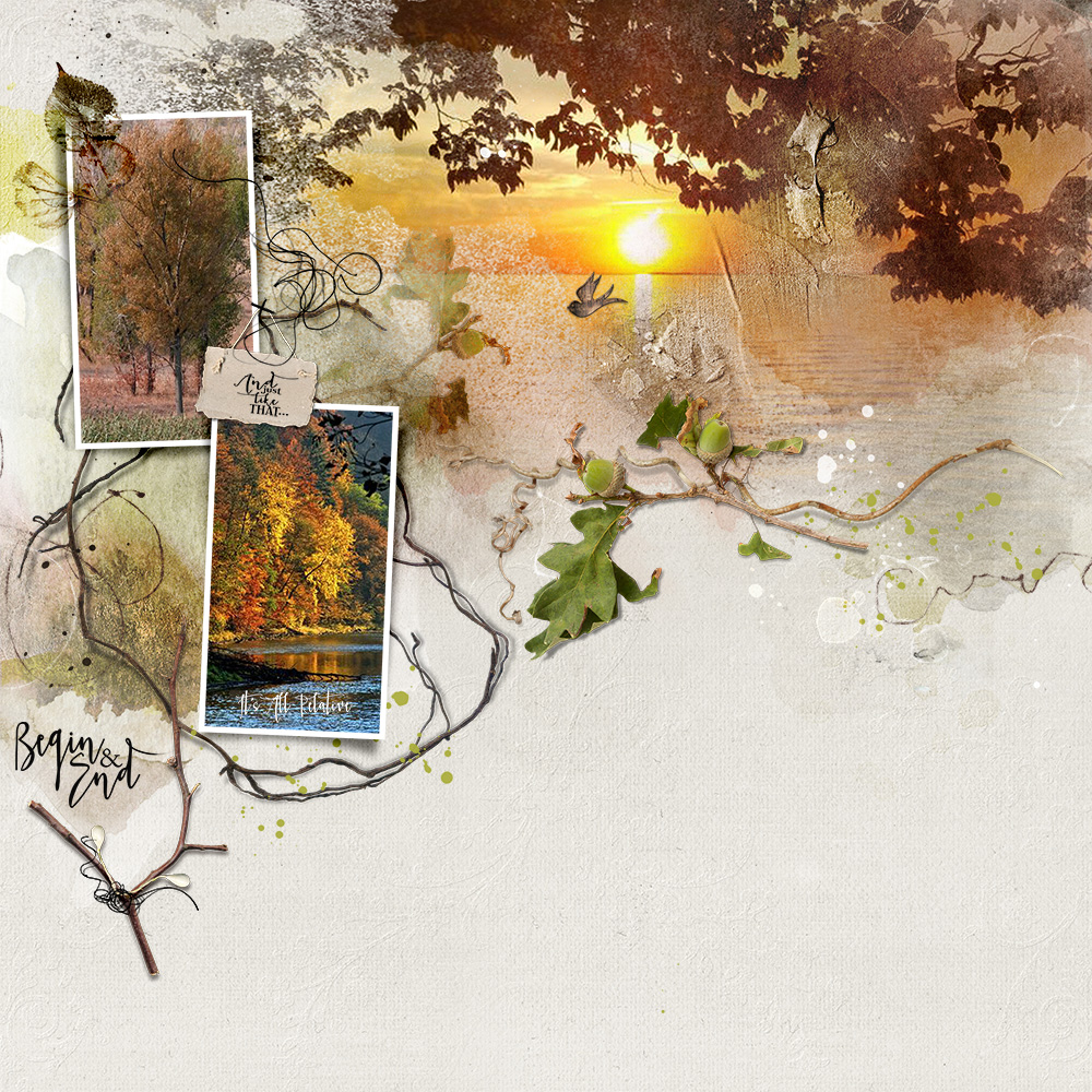 ArtPlay Relative Collection Inspiration Landscape Digital Scrapbook Page by Pam Parmer