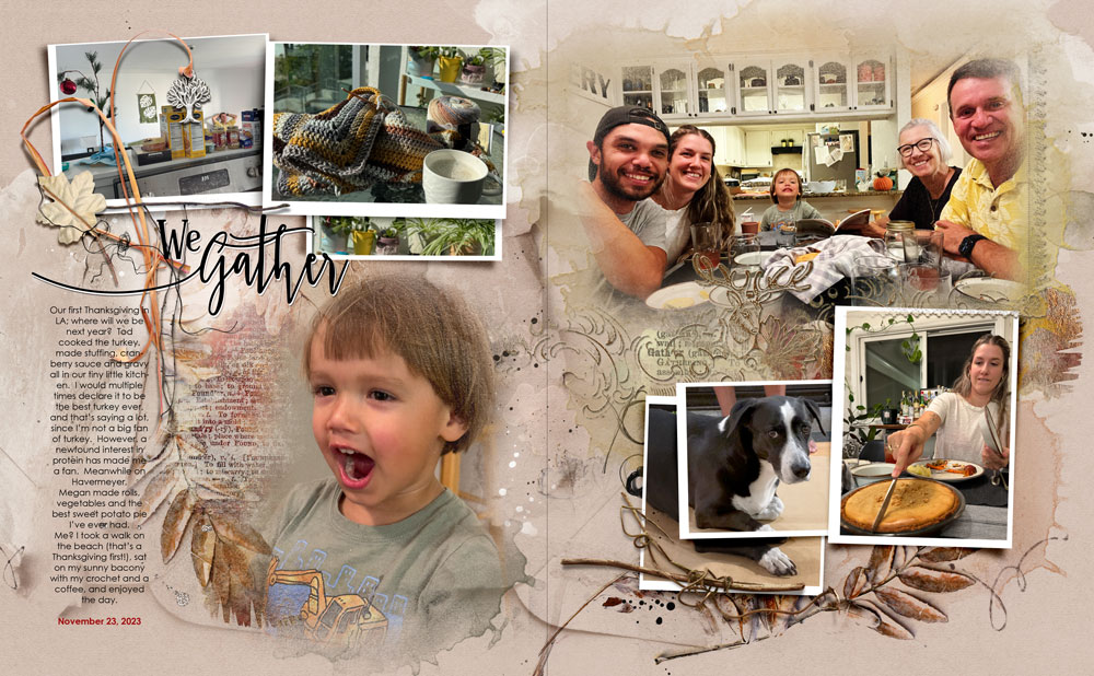 ArtPlay Relative Collection Inspiration We Gather Digital Scrapbook Page by Diane Weber