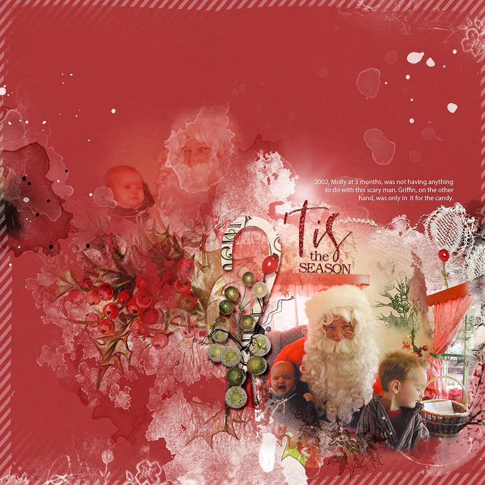 ArtPlay Kristtorn Collection Inspiration ‘Tis The Season Digital Scrapbook Page by Susan Lacy