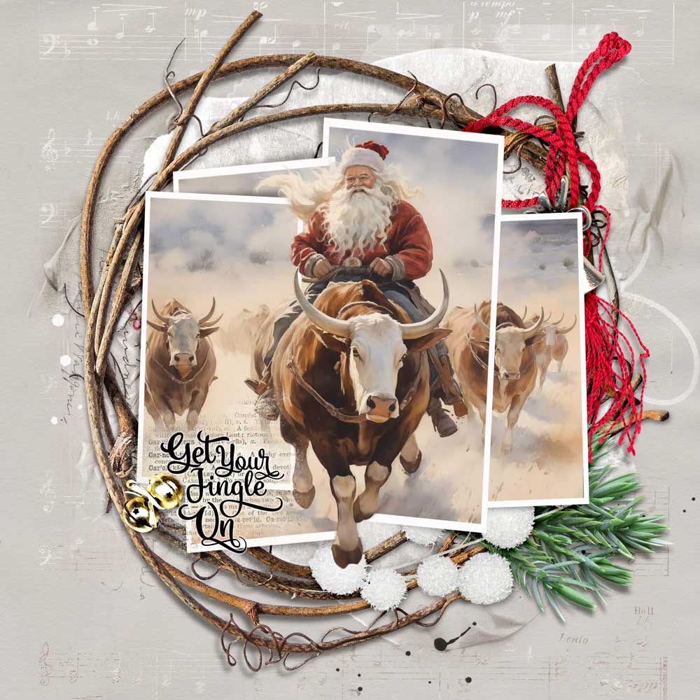 ArtPlay Silver Bells Collection Inspiration Get Your Jingle Christmas Digital Scrapbook Page by Jerry Lantz