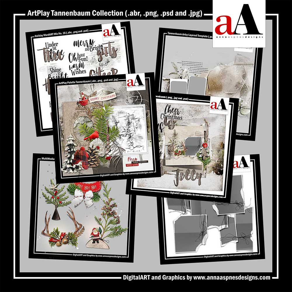 ArtPlay Tannenbaum Collection Scrapbook and Photo Artistry Graphics, Assets and Products by Anna Aspnes Designs