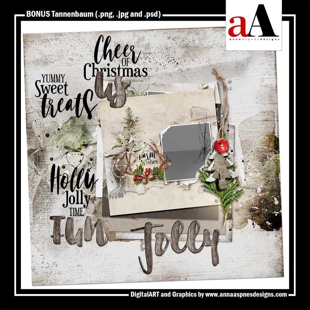 ArtPlay Tannenbaum Collection BONUS Scrapbook and Photo Artistry Graphics, Assets and Products by Anna Aspnes Designs