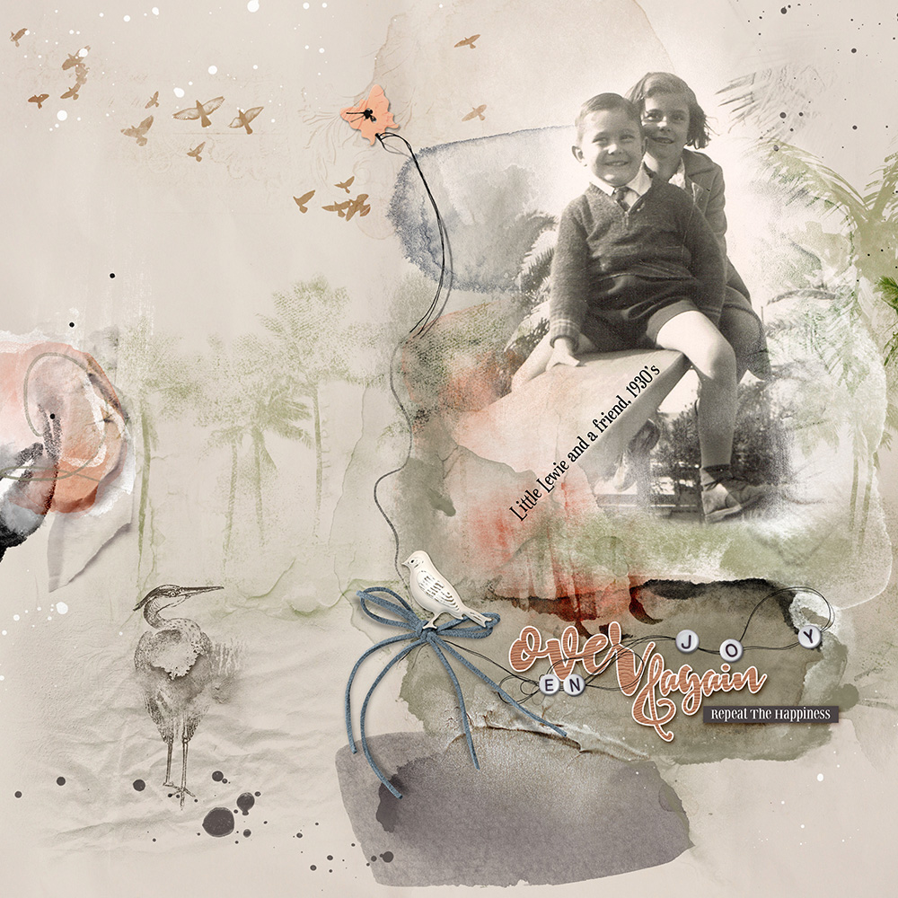 ArtPlay Anaphora Collection Little Lewie Heritage Digital Scrapbook and Photo Artistry Page Inspiration by Susan Lacy