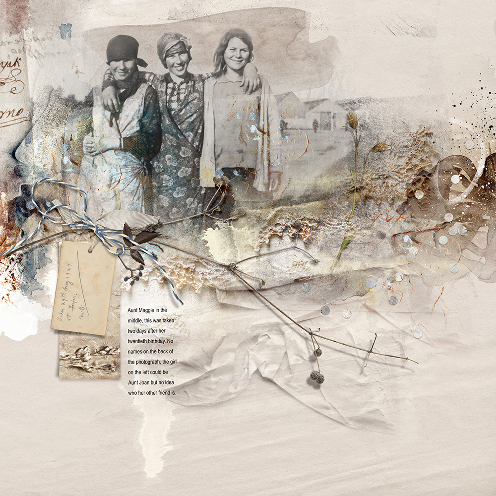 ArtPlay Brumal Collection Friends Heritage Digital Scrapbook and Photo Artistry Page Inspiration by Fiona Kinnear