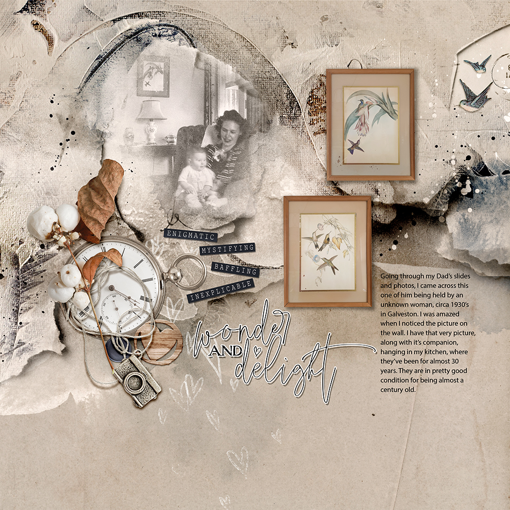 ArtPlay Enigma Collection Heritage Digital Scrapbook and Photo Artistry Page by Susan Lacy