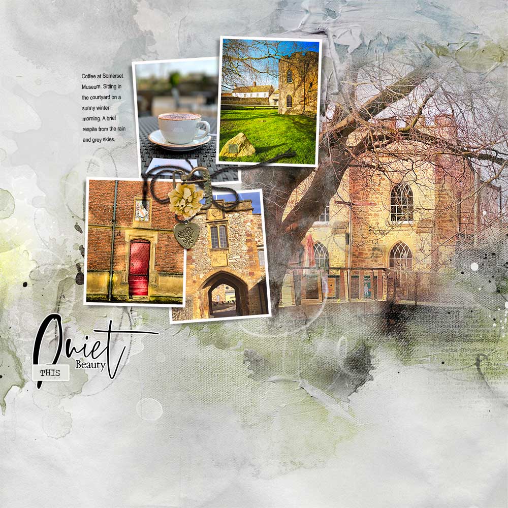 ArtPlay Heath Collection Coffee at the Museum Template Digital Scrapbook and Photo Artistry Page by Viv Halliwell