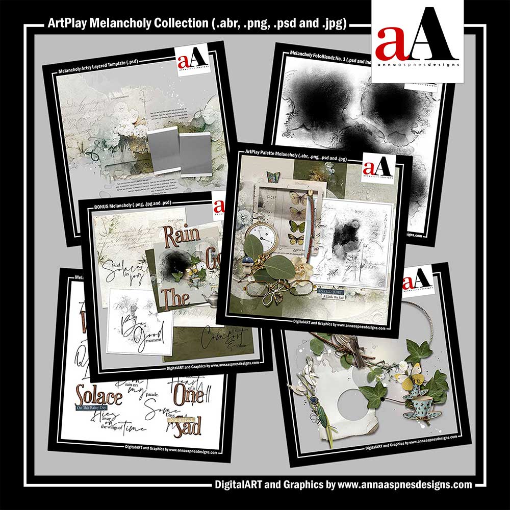 ArtPlay Melancholy Digital Scrapbook Collection