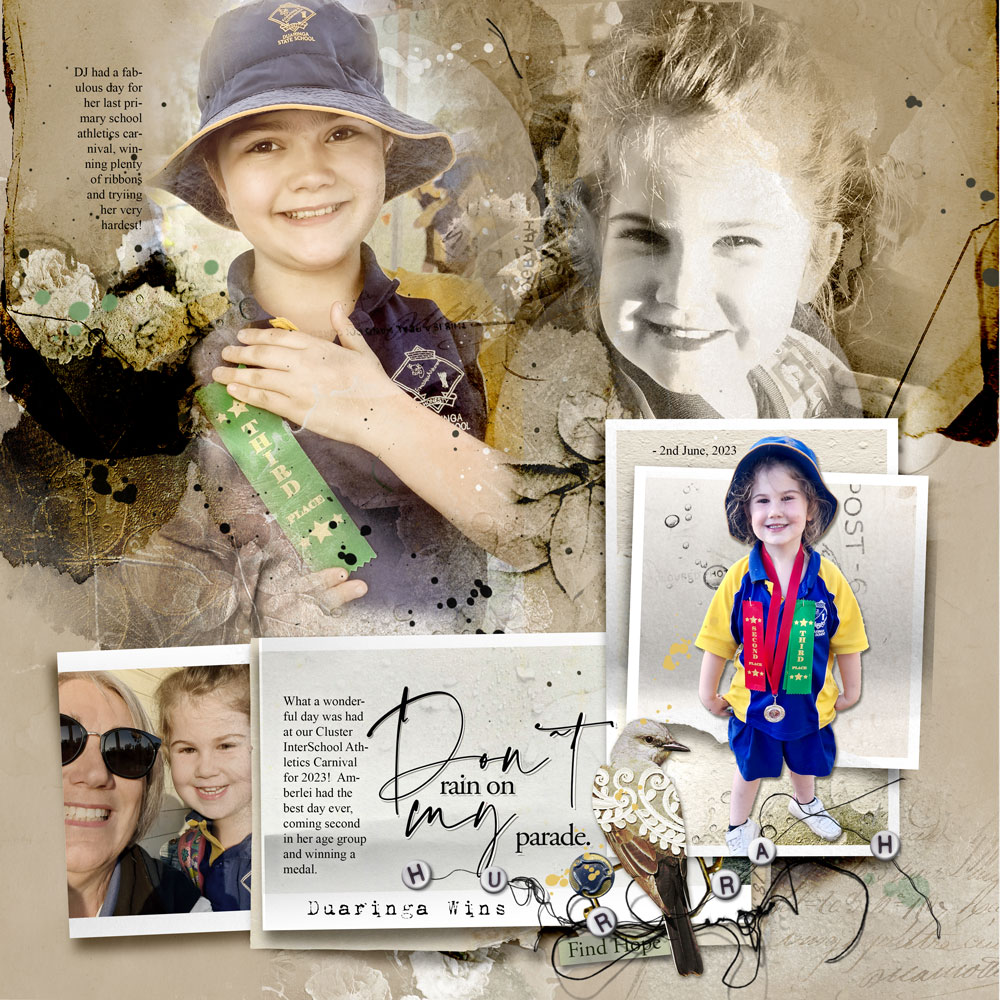 Anna Aspnes Designs ArtPlay Melancholy Collection A Good Time Family FotoInspired Digital Scrapbook and Photo Artistry Page Inspiration by Michelle James