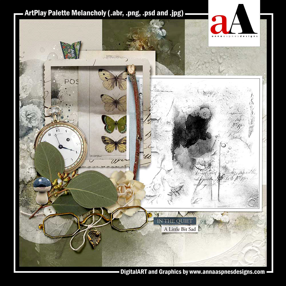 ArtPlay Palette Melancholy for Digital Scrapbooking and Photos Artistry by Anna Aspnes Designs