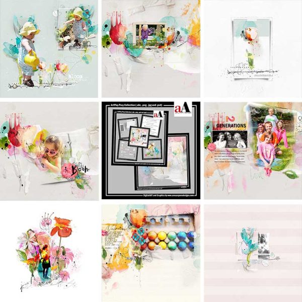 ArtPlay Posy Collection Inspiration for Digital Scrapbooking and Photo Artistry by Anna Aspnes Designs